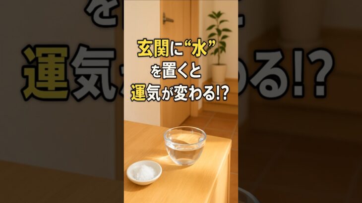 【玄関に“水”を置くと!! 家の運気が変わる⁉】#プチ知識 #雑学 #ショート動画 #水 #風水 #結界 #運気アップ #スピリチュアル #開運
