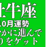 牡牛座さんの10月の仕事運と恋愛運、全体運などをタロットカードとルノルマンカード、オラクルカードで占いました🔮