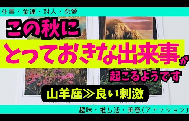 【山羊座】この秋に届くとっておきな出来事🥹✨️🌈▼タロットカード&オラクルカード&ルノルマンカード占い