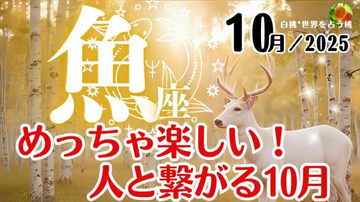 魚座♓2025年10月☆めっちゃ楽しい！人と繋がって未来への希望を輝かせる10月