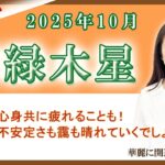 2025年10月の九星占い（四緑木星さんの運勢）#九星気学 #占い #運勢