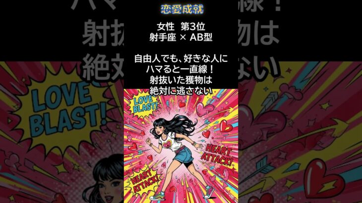 恋愛成就 猪突猛進TOP５ #星座占い  #血液型占い  #恋愛