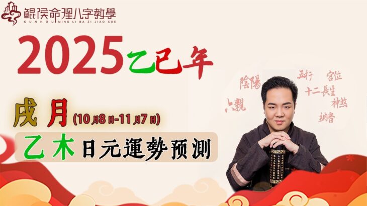 2025乙巳年，丙戌月·乙木日元运势预测。| 八字教学｜十天干｜运势预测｜八字占卜｜奇门预测｜周易教学｜周易教程｜玄学教学｜风水教学【 鲲侯命理八字教学】