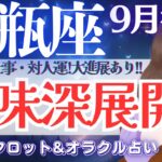 【水瓶座】超神回‼️「お仕事・対人運」大進展あり!!! 意味深展開来ます🙌✨【仕事運/対人運/家庭運/恋愛運/全体運】9月後半 タロット占い