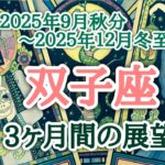 双子座♊️どんな3ヶ月間となりそうか？2025.09.23秋分〜2025.12.22冬至