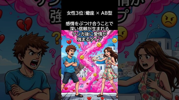 大人の恋愛 喧嘩から始まる恋 #星座占い  #血液型占い  #恋愛  #喧嘩