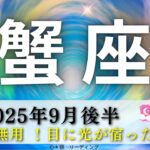 【かに座9月後半】心配ご無用💁🏻‍♀️✨目に光が宿った‼️必ず〇〇して欲しい💡
