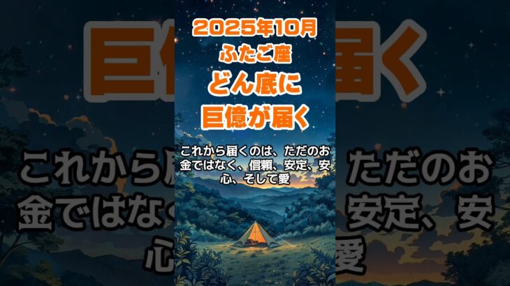 【双子座】2025年10月のふたご座の運勢～どん底に巨億届く～ #双子座 #ふたご座 #双子座の運勢