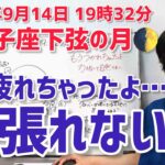 【2025年9月14日双子座下弦の月🌓】もう疲れちゃったよ…力抜いて自然体に【ホロスコープ・西洋占星術】