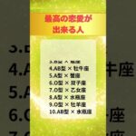 最高の恋愛が出来る人　#星座占い #血液型占い  #恋愛占い