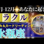 水瓶座♒️10～12月運勢【50才からの星読み】✨年内に受け取るミラクル！やっとタイミングが巡ってくる　年末にビッグな臨時収入が　(仕事運　金運）タロット＆オラクル＆ルノルマンカード