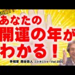 【手相占い】手相で未来がわかるって本当？　開運の年を調べる方法を教授！【ニシタニショー Vol.250】