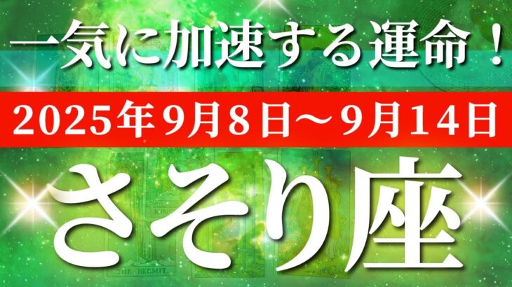 蠍座 【 さそり座 ♏ 】 毎週タロット (2025年9月8日の週) 急展開！999のギフトが奇跡の調和を呼ぶ✨🔑 タロット占い タロットリーディング