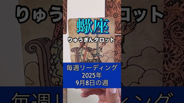 蠍座の9月8日の週。タロット占い。#りゅうぎんタロット #蠍座