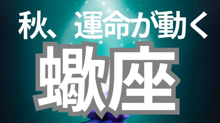 蠍座さんへ、この秋起きる嬉しいこと✨これはびっくりです。現実が変わる瞬間が出てしまいました。。。