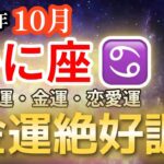 【蟹座♋️】かに座、2025年10月の運勢🔮金運絶好調です【全体運・金運】