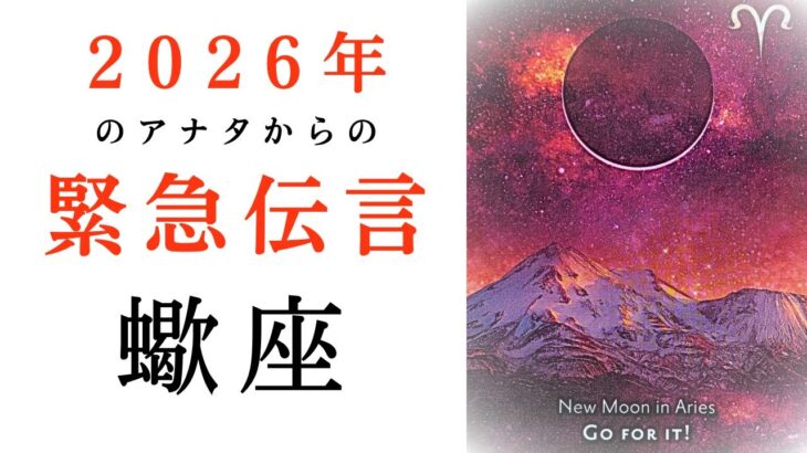 【大至急】蠍座💫2026年のアナタが伝えたいこと！2025年タロット占い