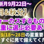乙女座新月&秋分🌙9/18〜28日重要‼️【フォーカスするもの】を慎重に選ぶが必要あります・現実があなたの夢を隠す