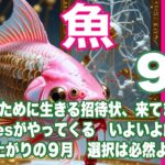 魚座♓️９月＊自分のために生きる招待状、来てます！　大きなYesがやってくる　いよいよ解放の時　尻上がりの９月　選択は必然よ！＊魂のリーディング