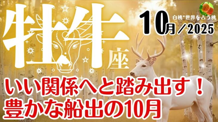 牡牛座♉2025年10月☆いい関係へと踏み出す！豊かな船出の10月