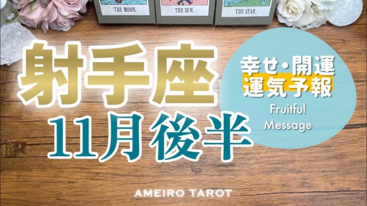 【射手座11月後半】新しい1年は大きくステータスUP‼️生活ステージ大激変💖