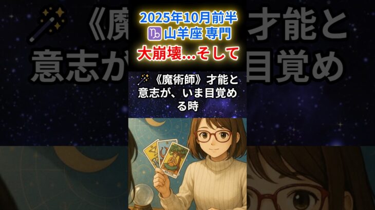 【やぎ座♑️10月】静かな逆転が始まる…壊れた関係の先にある再生の絆🤍#山羊座 #やぎ座 #山羊座の運勢 2025年