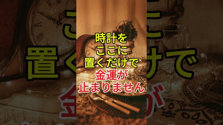 時計をここに置くだけで、金運が止まりません。