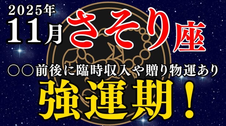 【さそり座11月の運勢】月と金星が調和し、恋愛運がピークに! #11月運勢 #星座占い
