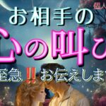 【本音がわかりました👀】お相手の心の叫び‼️大至急お伝えします😳恋愛タロット占い