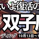【双子座】♊️2025年10月13日の週♊️いよいよ復活の時😊エネルギー高く、行動し、変わっていく私🌟そして心を労わって。ふたご座🌸ケルト十字、タロットリーディング🍀