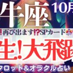 【牡牛座】超〜神回‼️こんな事ってあるんですね👀‼️SPカード！再び登場〜🙌🎉✨【仕事運/対人運/家庭運/恋愛運/全体運】10月後半 タロット占い