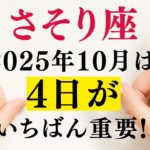 10/4です!!【さそり座タロット】おめでとうございます！あなたの「腐れ縁」と長年の「過去への執着」は10月、ついにその覚悟がお金に変わる!!