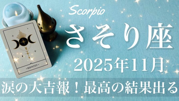 【さそり座】2025年11月♏️ さそり座さん…今回かなり強いかも…結果に身震い、現実になる願い、感激のサプライズ
