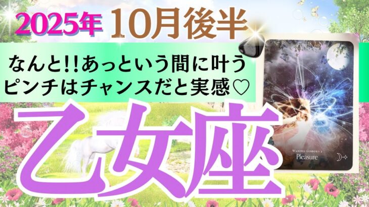 【乙女座♍️さん🐿️2025.10月後半】なんということでしょう✨あっという間に叶う🎉ピンチはチャンスだと実感できる💖🎁