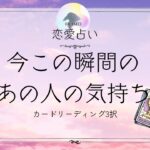 今この瞬間のあの人の気持ち🦋恋愛タロット占い【片思い/復縁/複雑】🦋あの人の気持ち・相手の気持ち