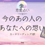 今のあの人のあなたへの想い🦋恋愛タロット占い【片思い/復縁/複雑】🦋あの人の気持ち・相手の気持ち