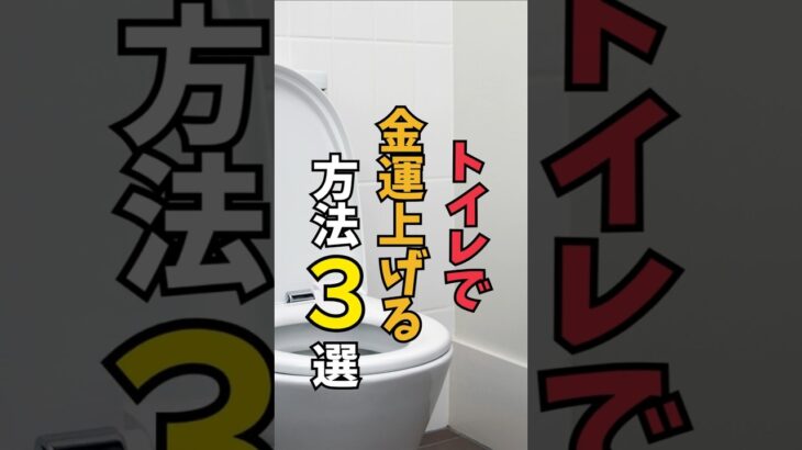 トイレで金運を上げるコツ３選！　#風水 #金運 #金運アップ #トイレ #トイレ風水