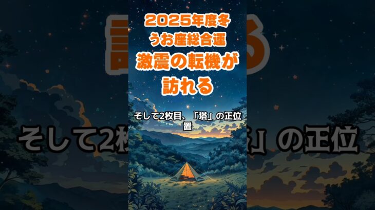 【魚座】2025年冬のうお座の総合運～激震の転機が訪れる～ #魚座 #うお座 #魚座の運勢