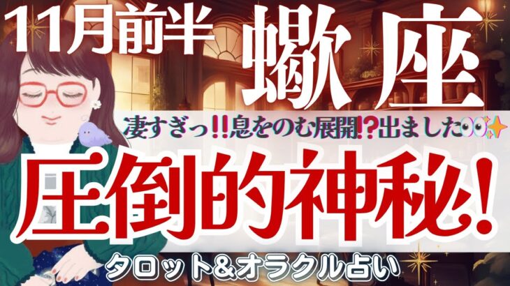 【さそり座】何が待ってるの⁉️全体運！見逃し注意🤩✨ワクドキ止まらない🍀✨🌈【仕事運/対人運/家庭運/恋愛運/全体運】11月前半 タロット占い