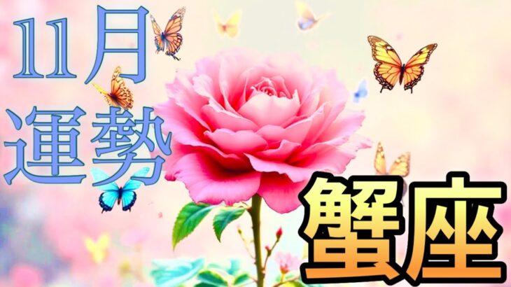 【蟹座】11月の運勢❤️神回!!こ、こ、これはすごい😳❤️🔥観覧注意❤️🔥ベストなタイミングがやってくる🌈新しい人生の幕開けマンスリー 2025年 タロット占い