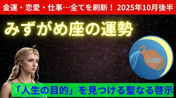 【聖なる啓示】2025年10月後半 宇宙がみずがめ座へ贈る「真実の自由と革新」の秘密|人生を激変させる宇宙の力 #占い #スピリチュアル #宇宙メッセージ