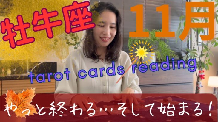 【牡牛座】11月🍁ご縁やチャンスが列を作って待っていますよ！断捨離がやっと完了します！