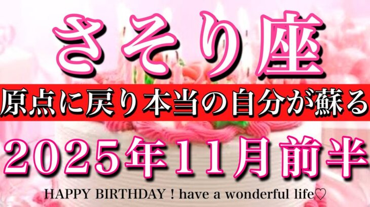 さそり座♏️11月前半全体運タロット★お誕生日おめでとうございます🎊㊗️!原点に戻り本来の自分が蘇る!Scorpio tarot reading