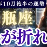 【水瓶座】2025年10月後半 みずがめ座の運勢「心が折れた」