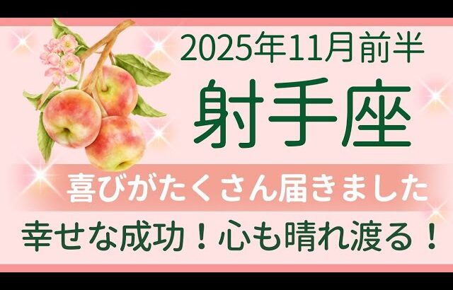 【射手座】11月前半🌙最強の喜び!欲しいものを手に入れよう!願いが叶うタイミング!お花のエネルギーも!オラクルカードリーディング