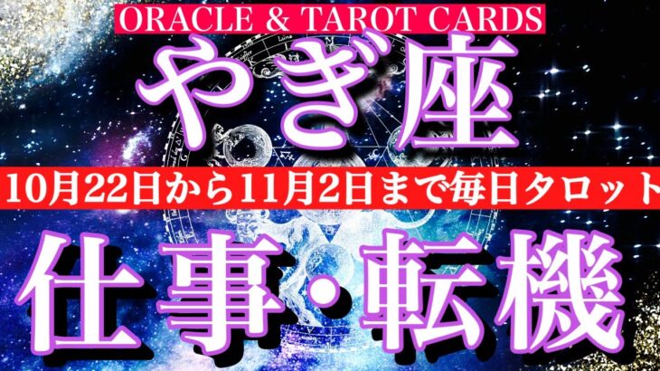 やぎ座♑️10月22日から11月2日までの仕事運タロット1日一枚引き！転機は？チャンスは？