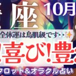 【かに座】びっくり通り超え😳‼️”全体運”超必見🤩！見逃し注意❤️✨【仕事運/対人運/家庭運/恋愛運/全体運】10月後半 タロット占い
