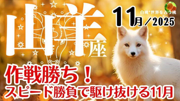 山羊座♑2025年11月☆作戦勝ち！スピード勝負で駆け抜ける11月
