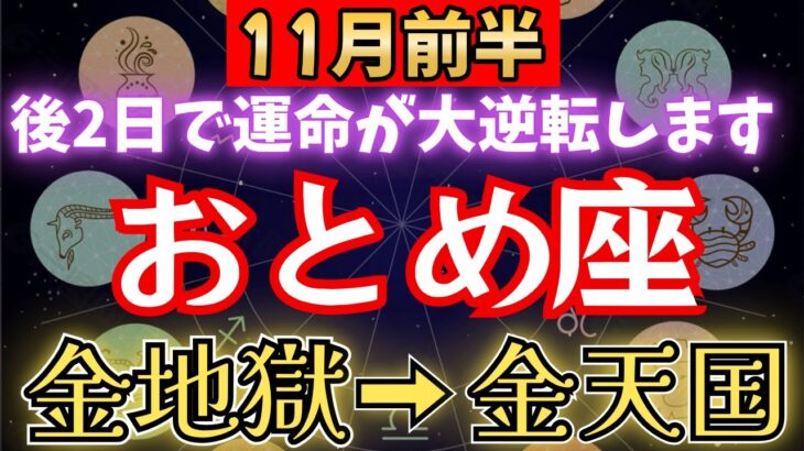 【乙女座♍️11月前半】💥6秒以内に再生して!あと2日で運命の歯車が動き出して奇跡が始まります。魂が地図の書き換え開始【12星座占い】【2025年運勢】#金運 #占星術 #開運