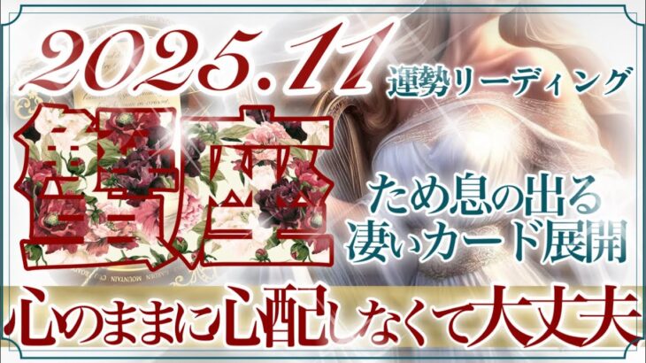 【かに座さん👑】11月あなたに起こること🔮大興奮‼️大抜擢・復活の兆し👏✨安定・安心して高みへ向かう✨11月の蟹座さんは勢いが違う💫スピーディーな展開❤️【タロット・ルノルマン・オラクルカード占い】